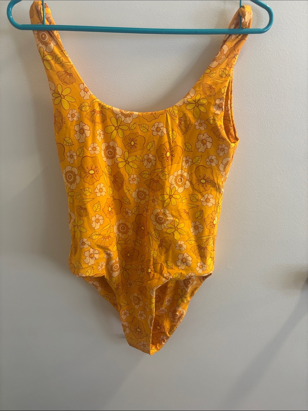 Yellow Floral One-Piece Swimsuit